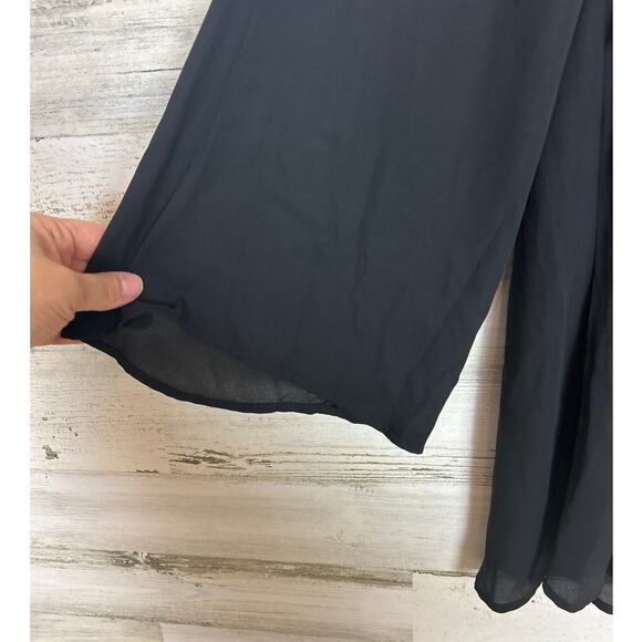 Show Me Your Mumu women small Black Joni mini Flow Dress boho long sleeve lined - Picture 5 of 7